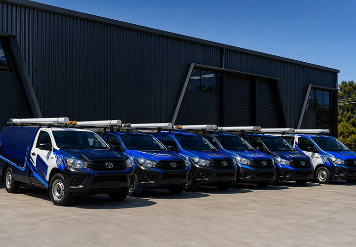Fleet of Birchgrove Blocked Drains plumbing vans