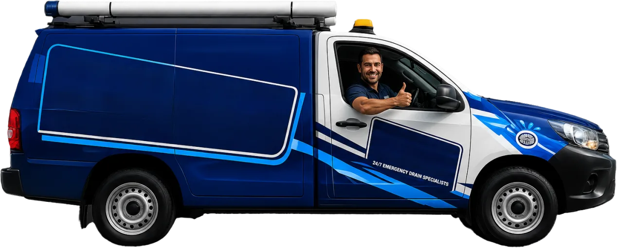 Our drain service van out on a Birchgrove job